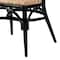 Baxton Studio Parthenia MidCentury  Black and Walnut Brown Finished Mahogany Wood and Natural Rattan Dining Chair 224-12838-ZORO - alternate 5
